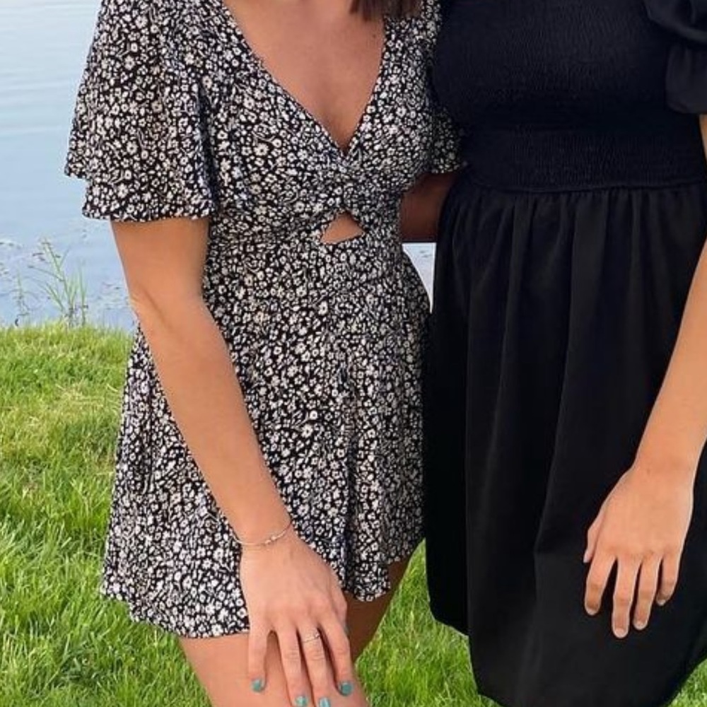 Boutique Romper with Keyhole Detail